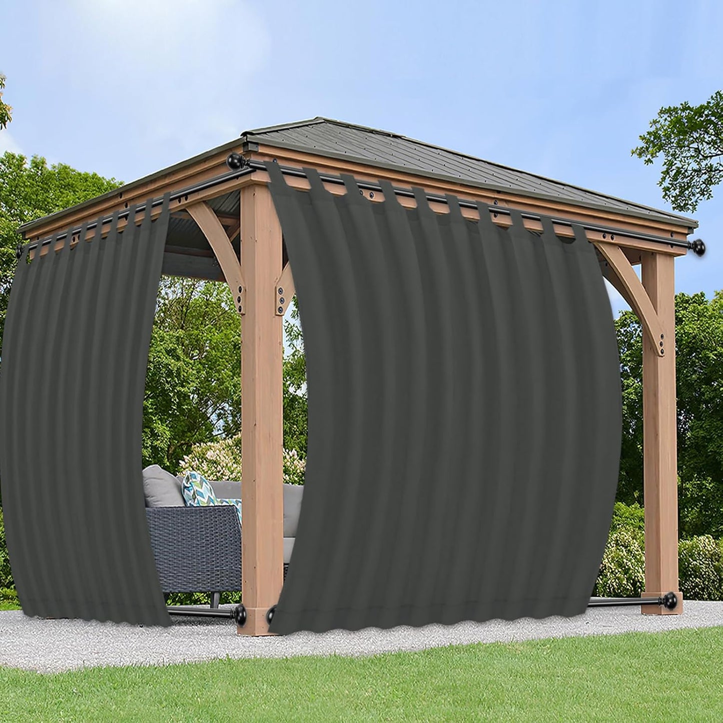PureFit Outdoor Curtains for Patio Waterproof and Weatherproof