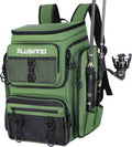PLUSINNO Fishing Backpack with Rod Holders - 42L Water-Resistant