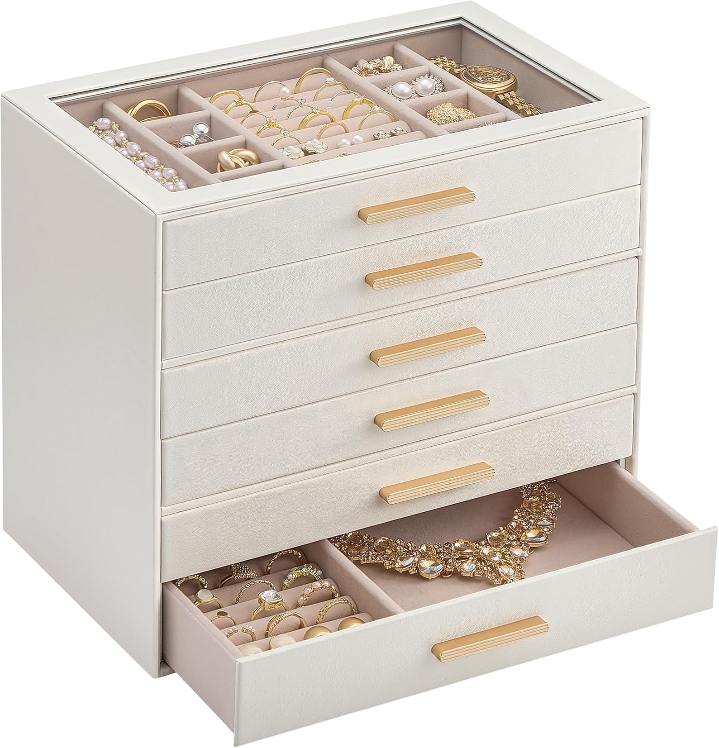 Lolalet Jewelry Box Organizer for Rings, Earrings, and More