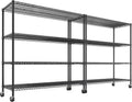 REIBII 55.5in Wire Shelving Rack 75.6in H - Heavy Duty 2500LBS