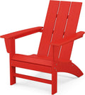 POLYWOOD Modern Adirondack Chair in Sunset Red for Comfort