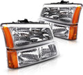 Headlights Assembly Compatible with 03-06 Chevy Silverado & Avalanche