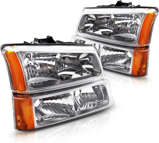 Headlights Assembly for 2003-2006 Chevy Silverado & Avalanche