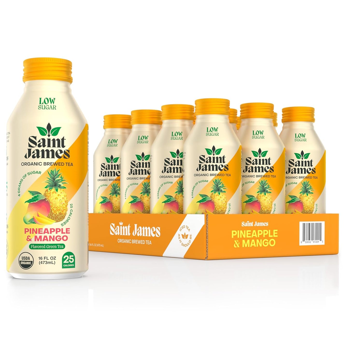 Saint James Iced Tea - Organic Green Tea with Pineapple & Mango