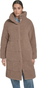 Levi's Womens Patchwork Quilted Teddy Coat - Warm, Lightweight
