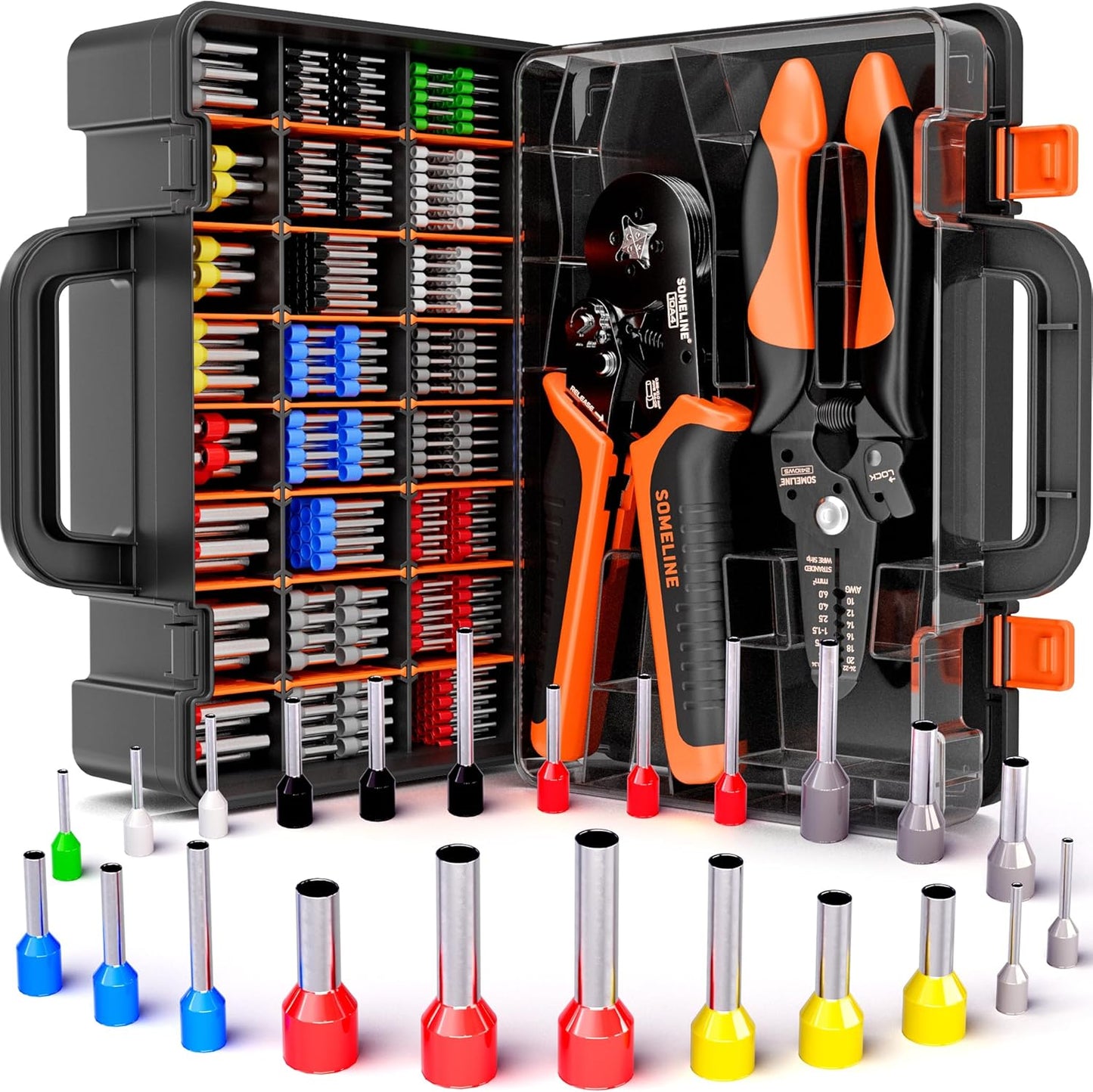 Ferrule Crimping Tool for AWG 24-8 with 23 Wire Terminals