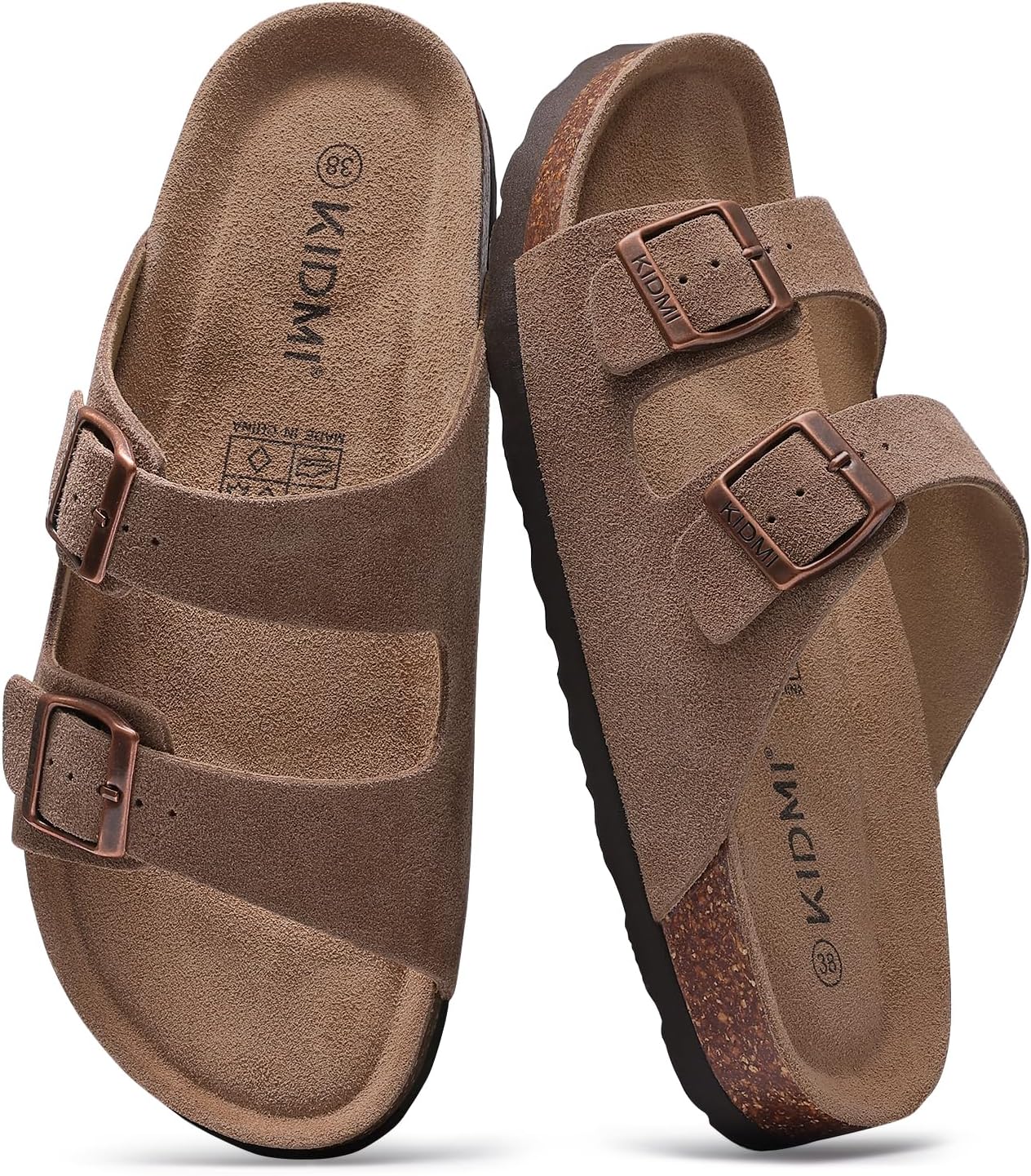 KIDMI Women's Genuine Suede Sandals for Ultimate Summer Comfort