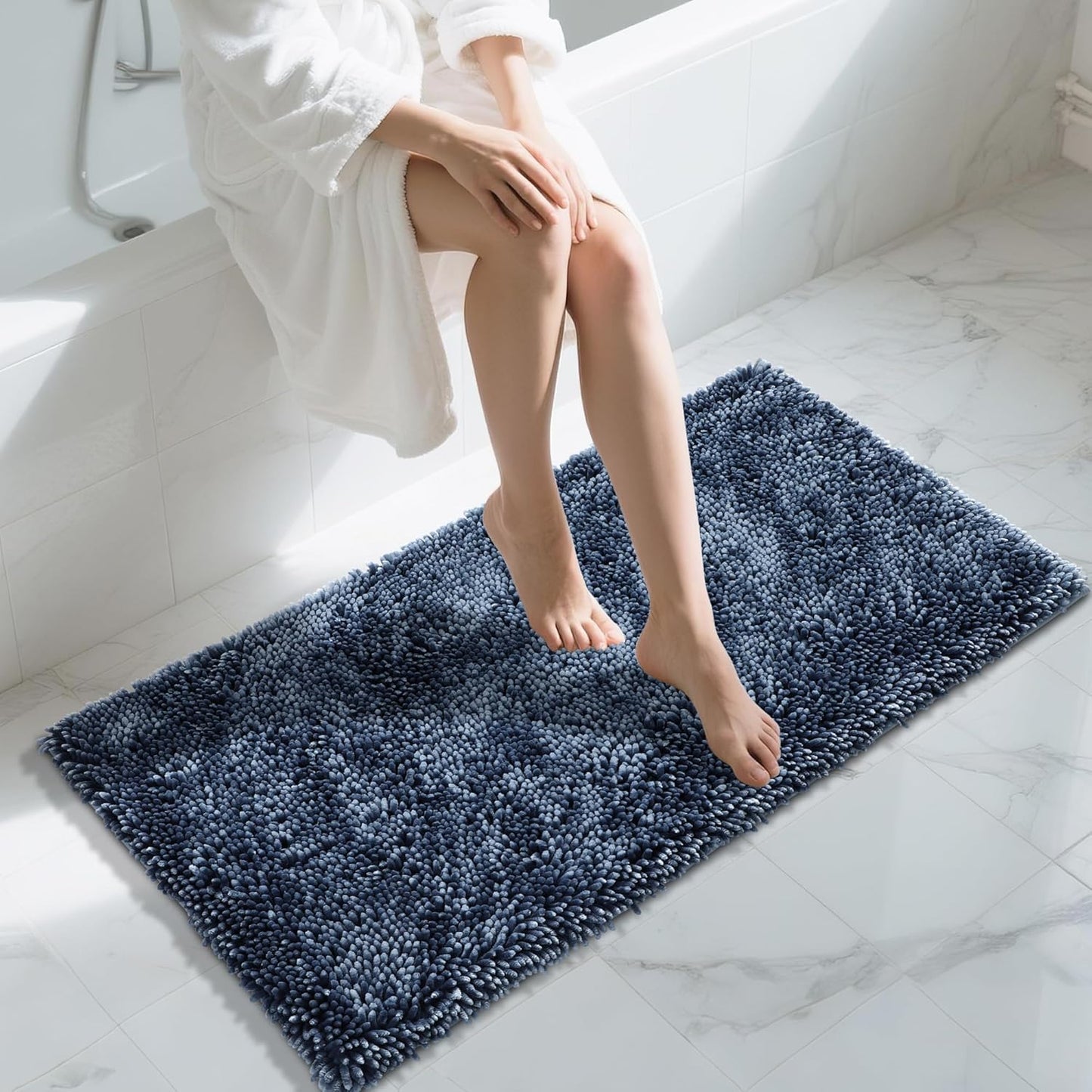 Yimobra Long Bathroom Rug Non Slip 44x24 Inch for Luxury Comfort