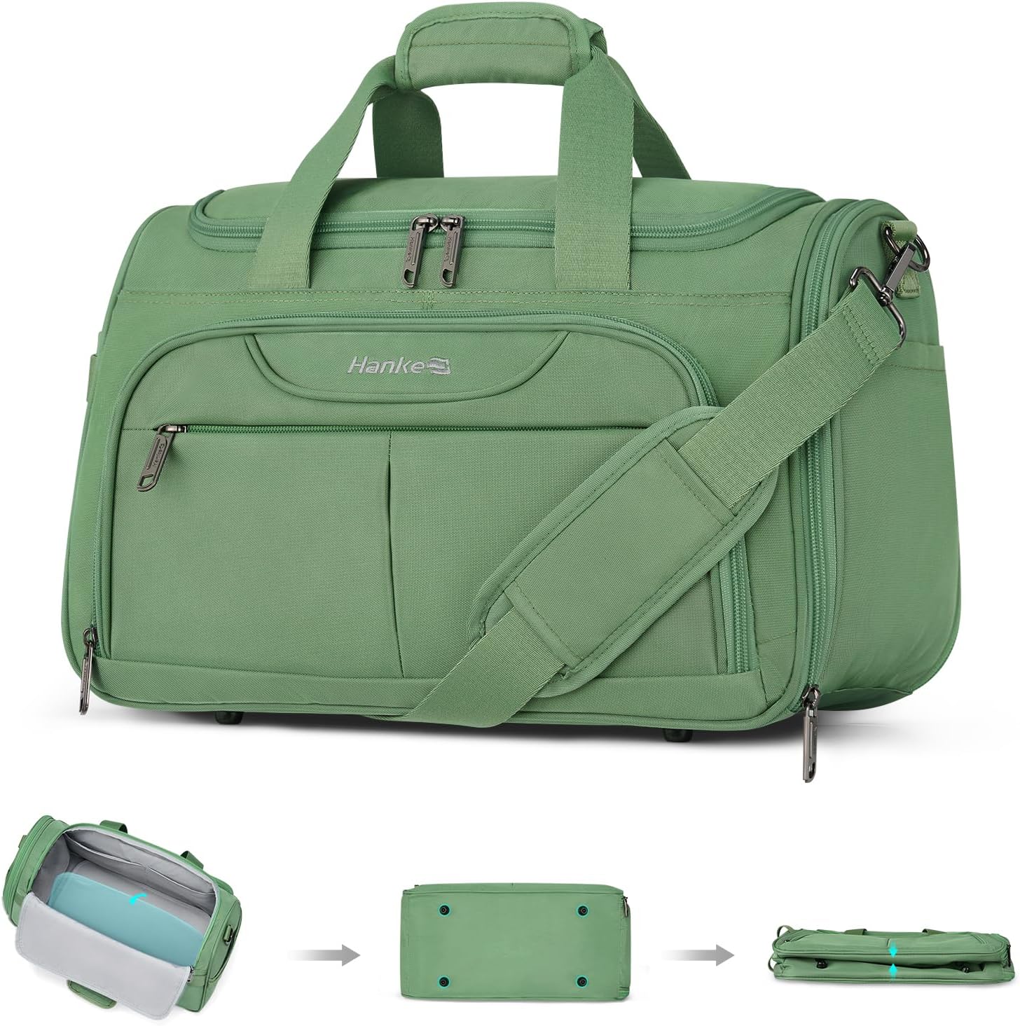 Hanke Underseat Carry On Luggage Bag for Travel - Green