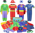 Boys Muscle Chest Dress Up Costumes Trunk with Superhero and Role Play