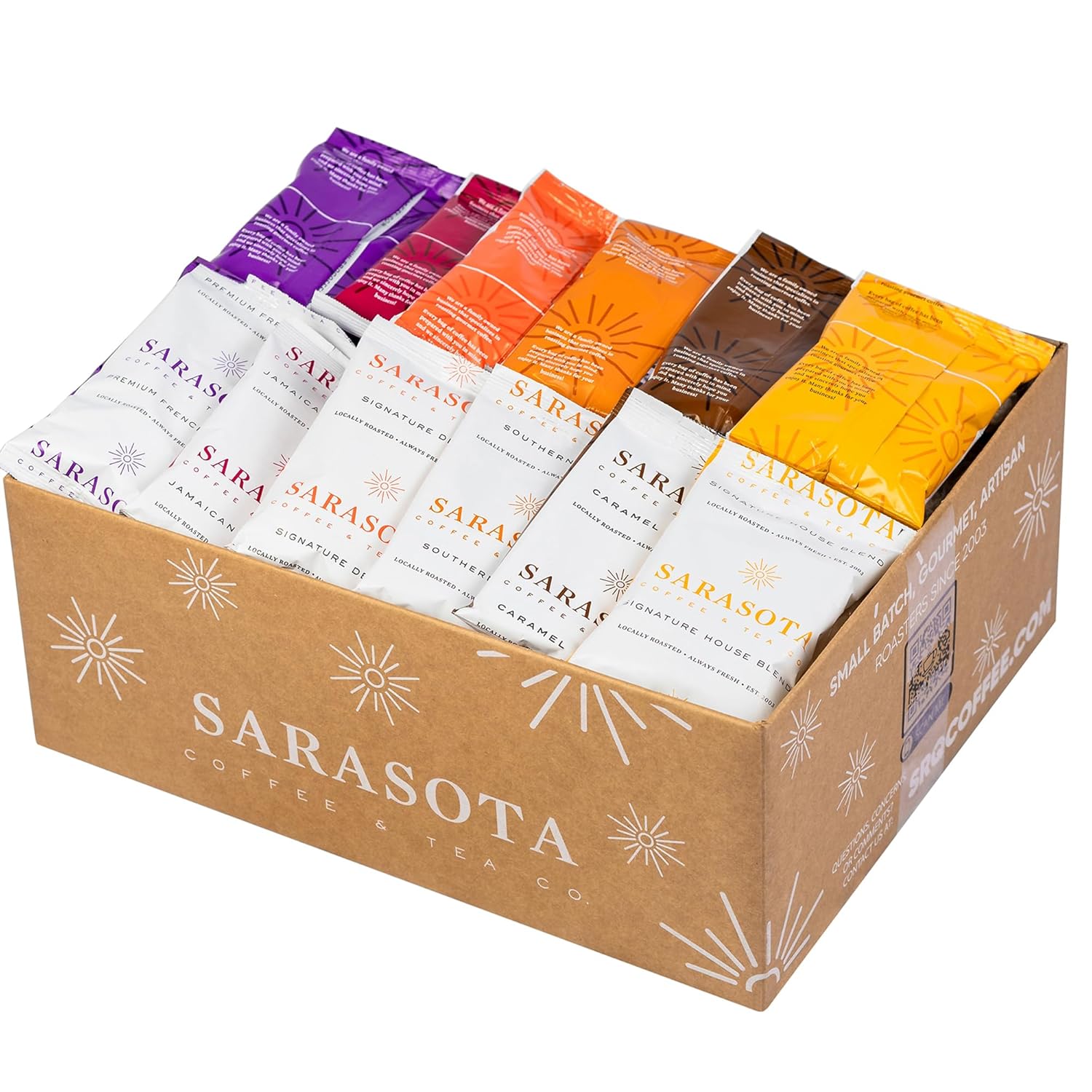 Ground Coffee Gift Set Sampler Pack for Gourmet Lovers