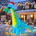 DR.DUDU 12 ft Christmas Inflatable Dinosaur - Lighted Yard Decor