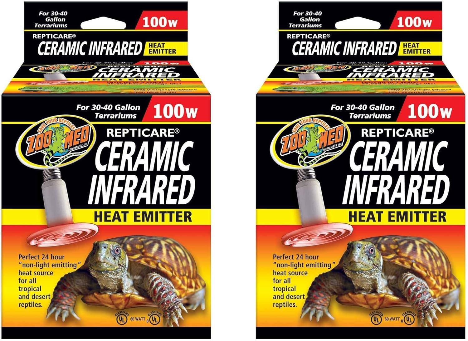 Keep Your Reptiles Cozy: Zoo Med 2Pk 100W Heat Emitters