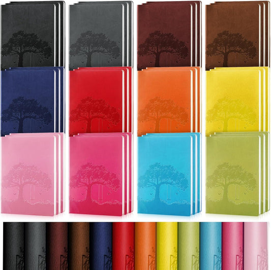 TaoBary 36 Pcs A6 PU Leather Journals for Writing and Notes