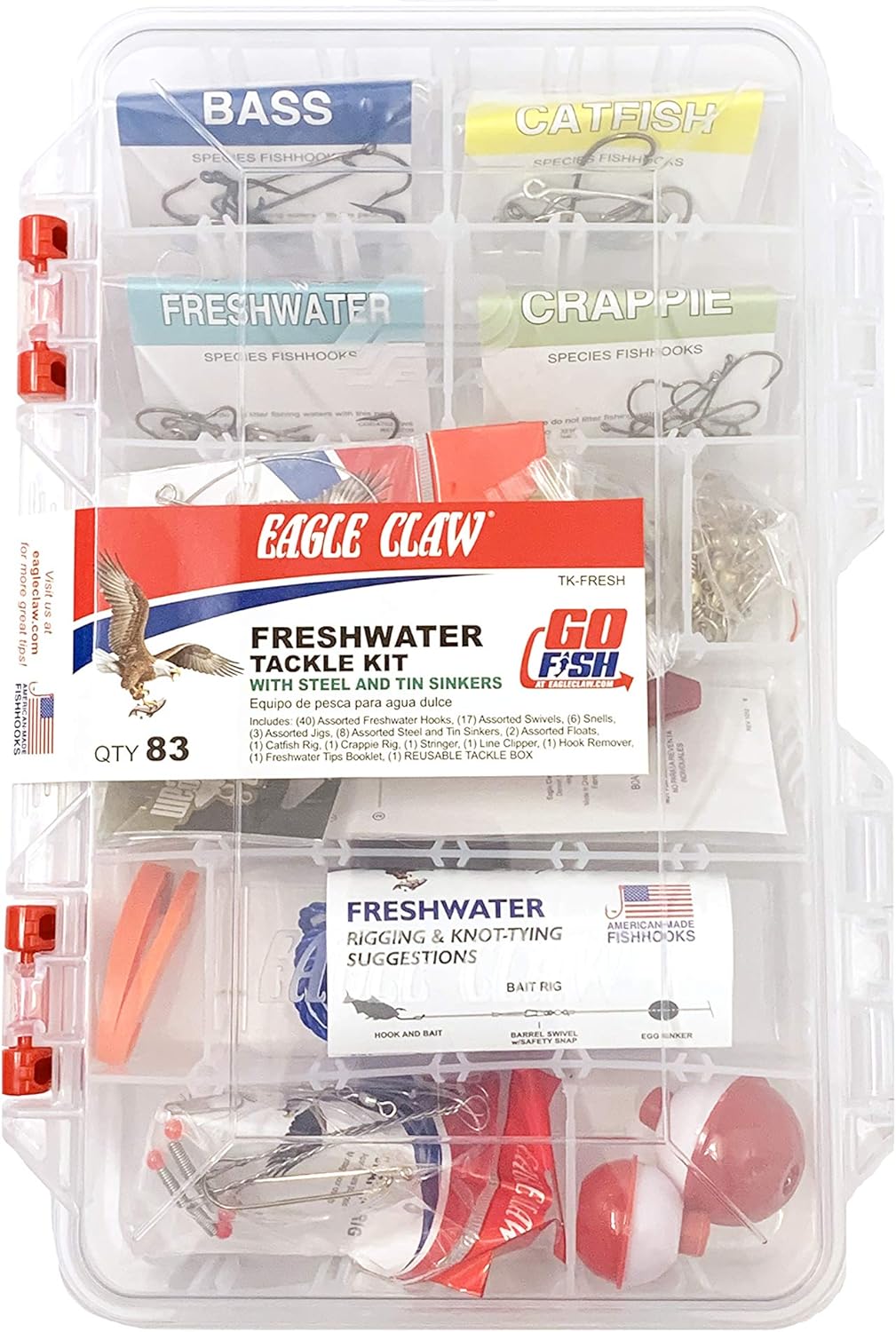 83-Piece Eagle Claw Fresh Water Tackle Kit: Ultimate Fishing Gear
