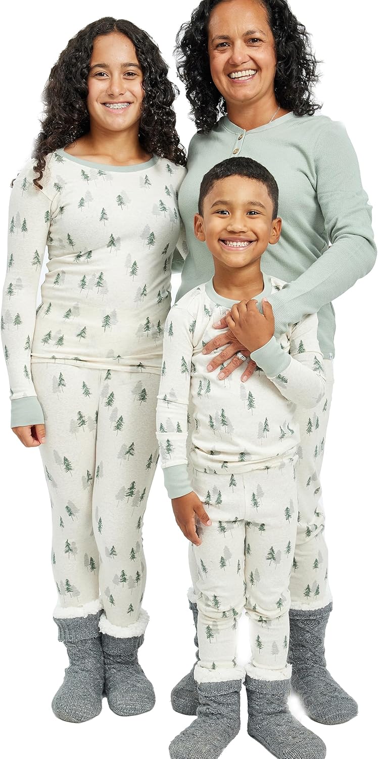 Family Matching Holiday Pajamas for Everyone in Organic Cotton
