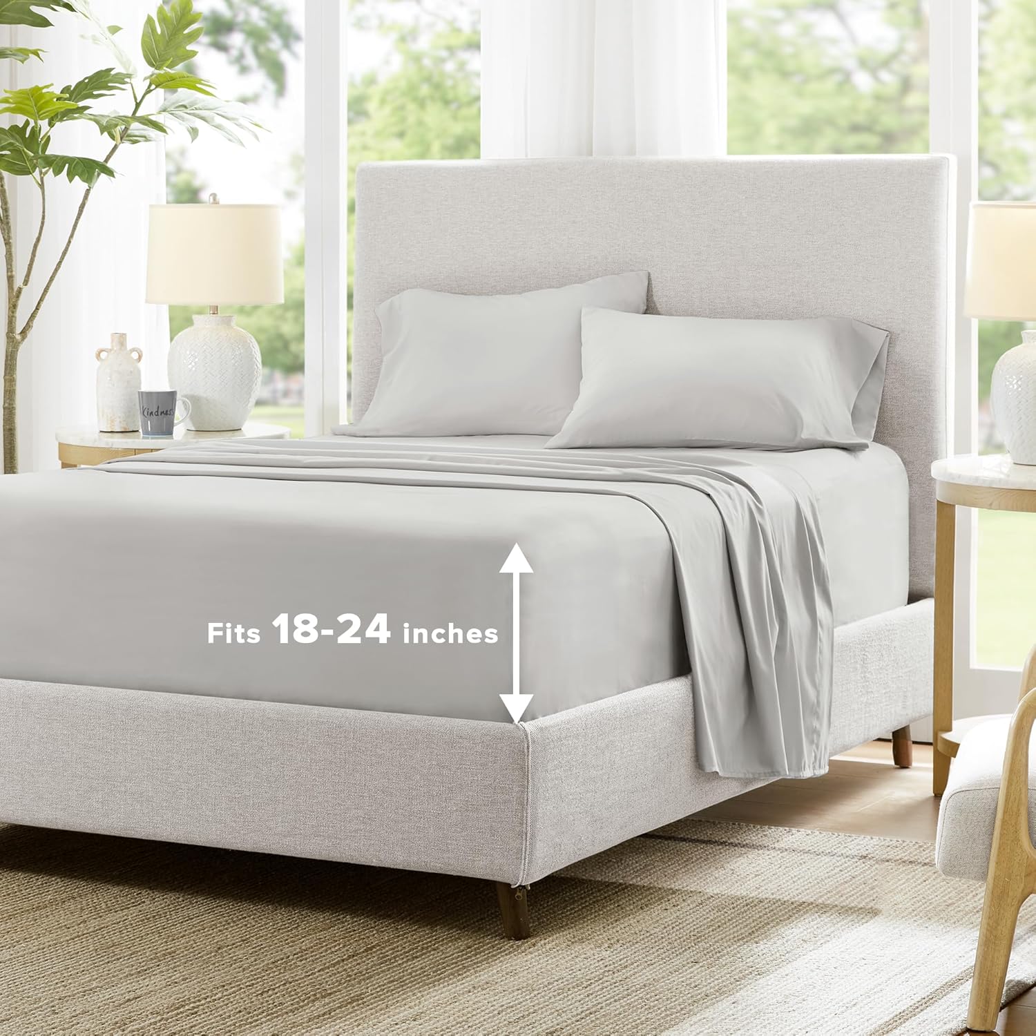 Comfort Spaces Extra Deep Pocket Cooling Sheets for King Beds