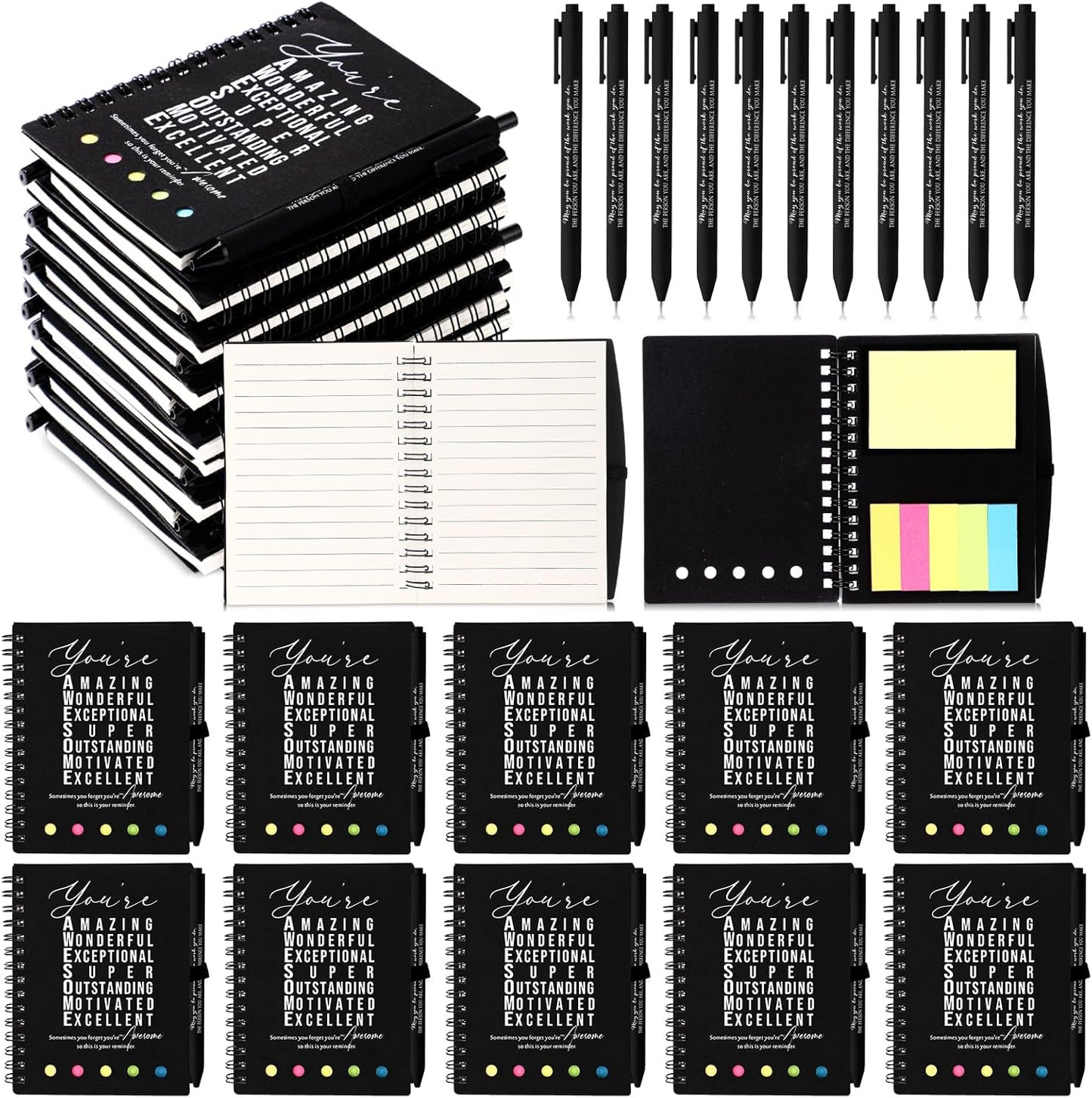 Inspirational Spiral Notebooks and Pens for Employee Appreciation
