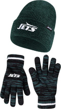 Ultra Game NFL Super Soft Marl Knit Winter Beanie & Touch-Gloves