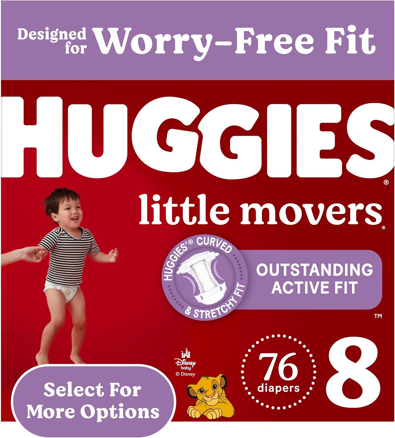 Huggies Little Movers Size 8 Diapers - Ultimate Comfort
