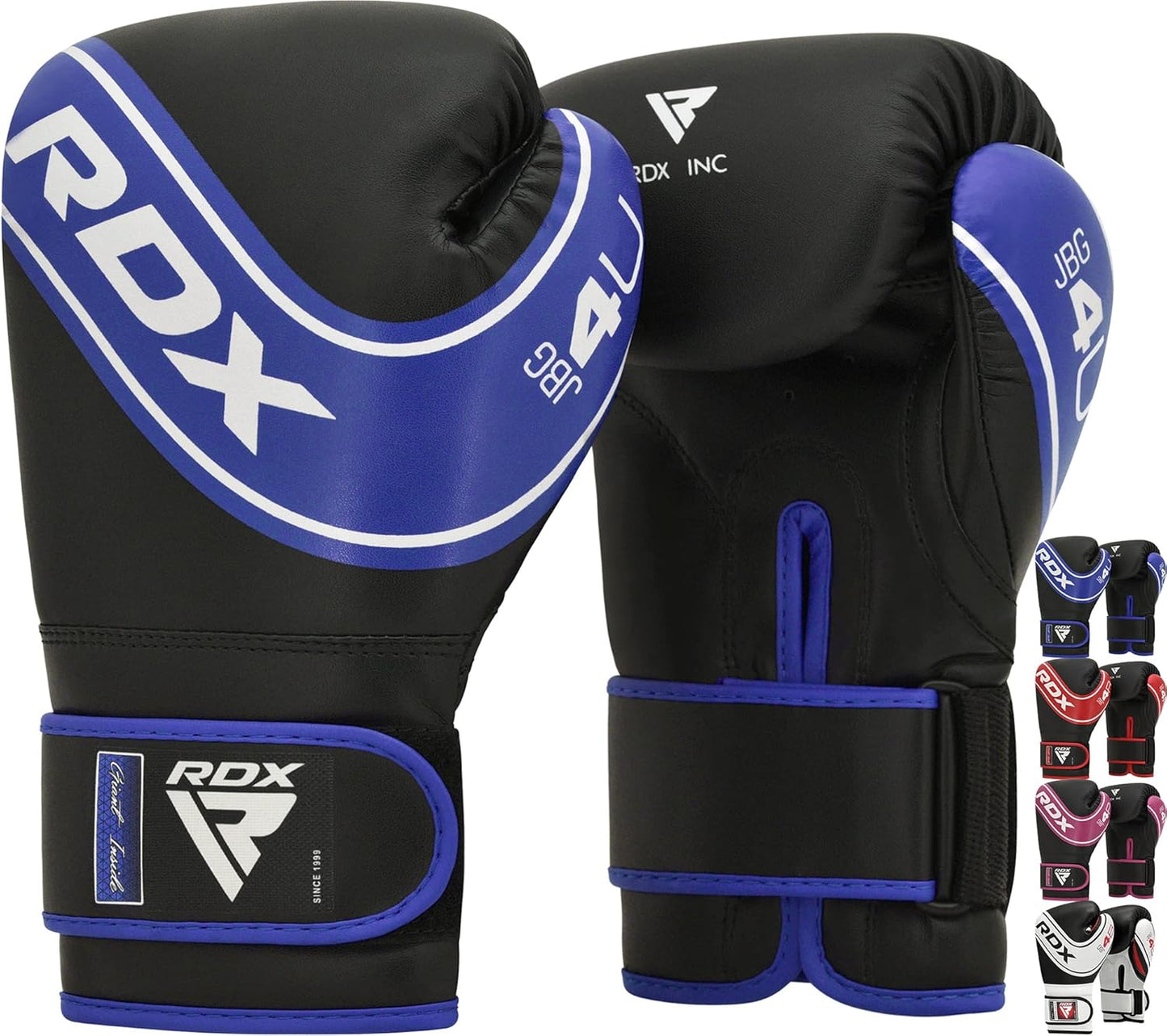 RDX Junior Boxing Gloves, 6oz/4oz, Ventilated Palm, Maya Hide - Youth Punching Power