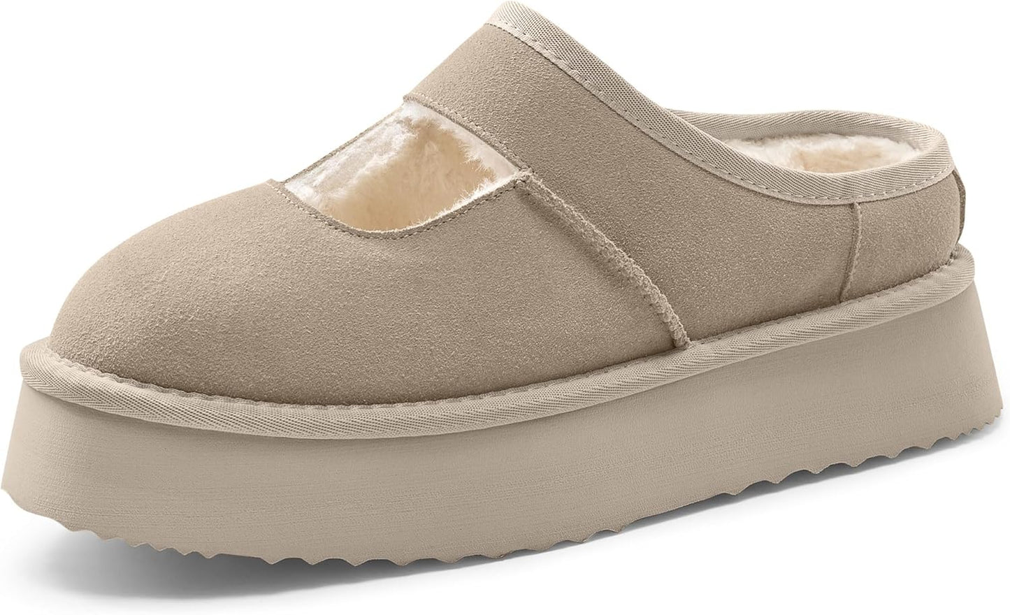 Vilanva Platform Slippers for Women: Cozy Fur Lined Comfort