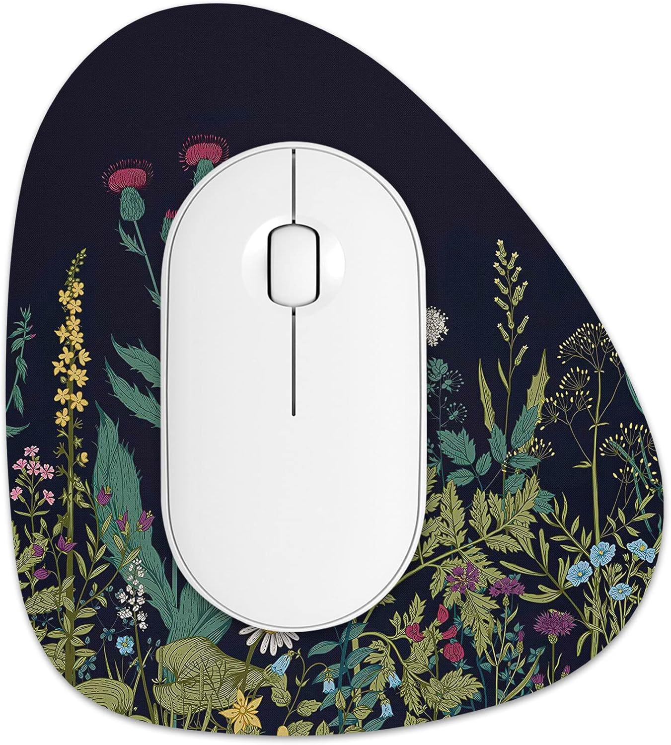 Compact Midnight Flowers Mouse Pad - Non-Slip & Waterproof