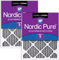 Nordic Pure 18x24x1 Furnace Air Filters MERV 8 Plus Carbon 2 Pack