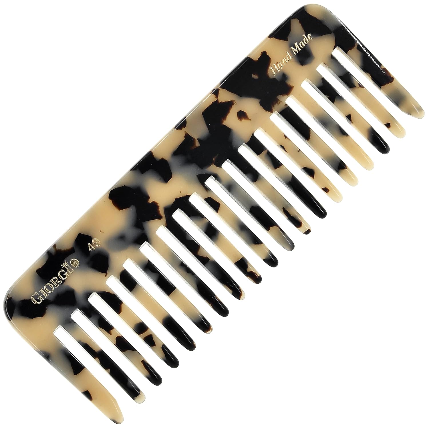 Giorgio G49 White Tokio Detangling Comb for Thick Curly Hair