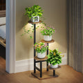 Plant Stand Indoor with Grow Light, 4-Tiered Tall Plant Shelf