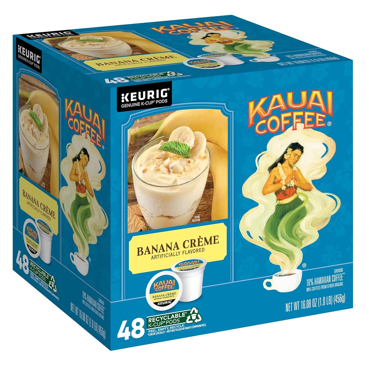Kauai Coffee K-Cup Pods for Keurig Brewers - Banana Creme Flavor
