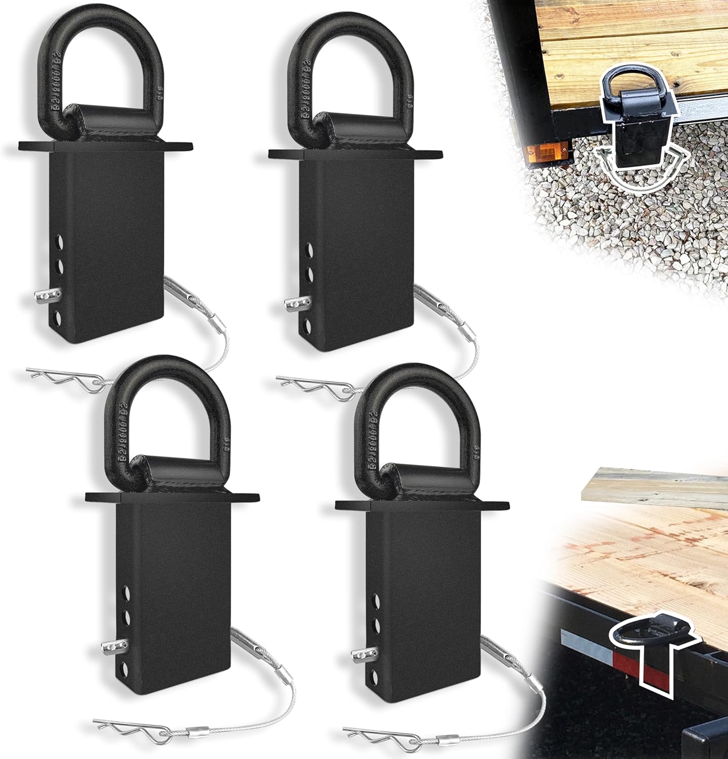Stake Pocket D Rings for Heavy Duty Tie Downs on Trailers