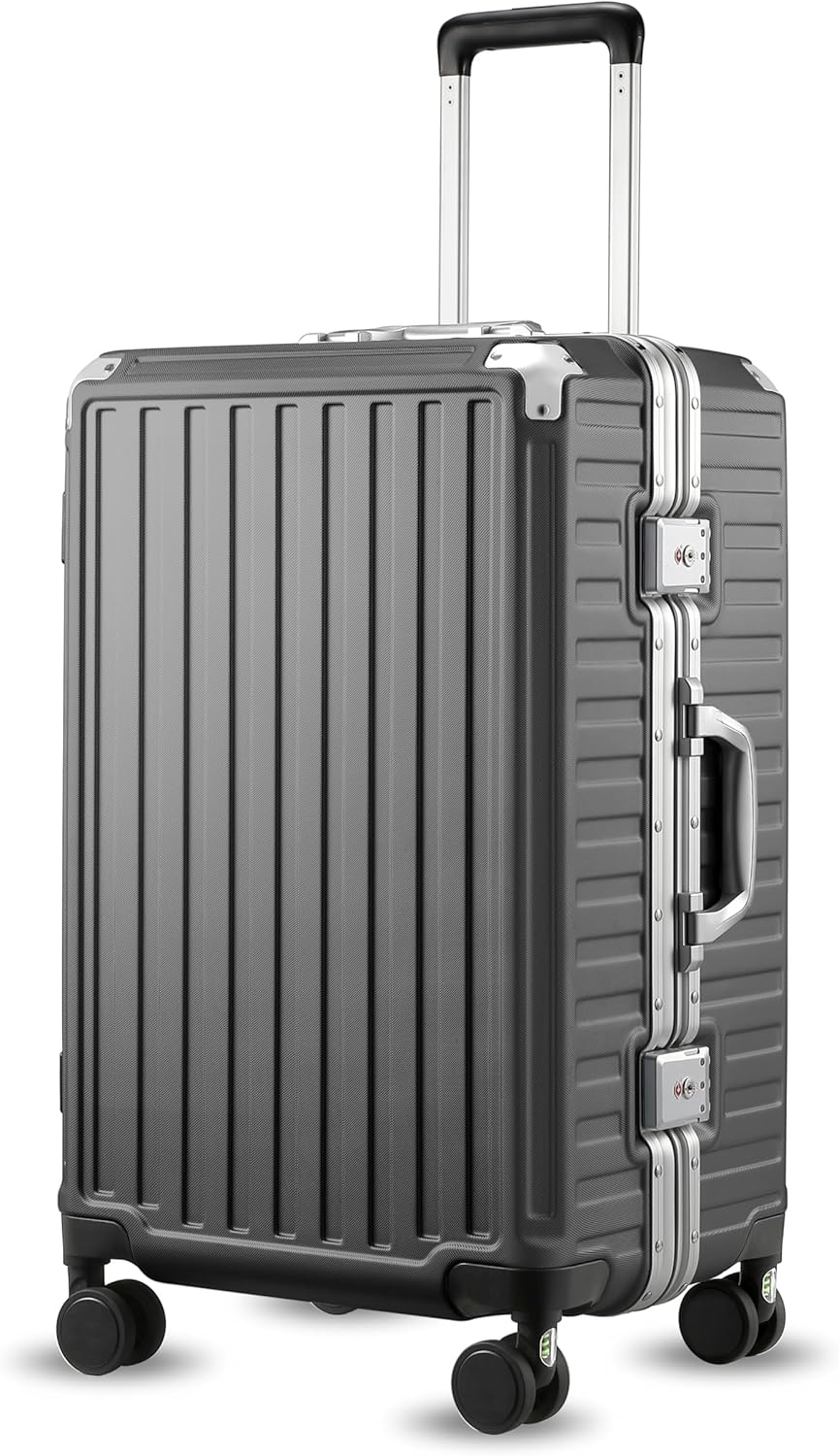 LUGGEX Checked Luggage with Spinner Wheels for Easy Travel