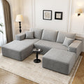 107.5 in Cloud Modular Sectional Couch Grey Left Chaise - No Assembly