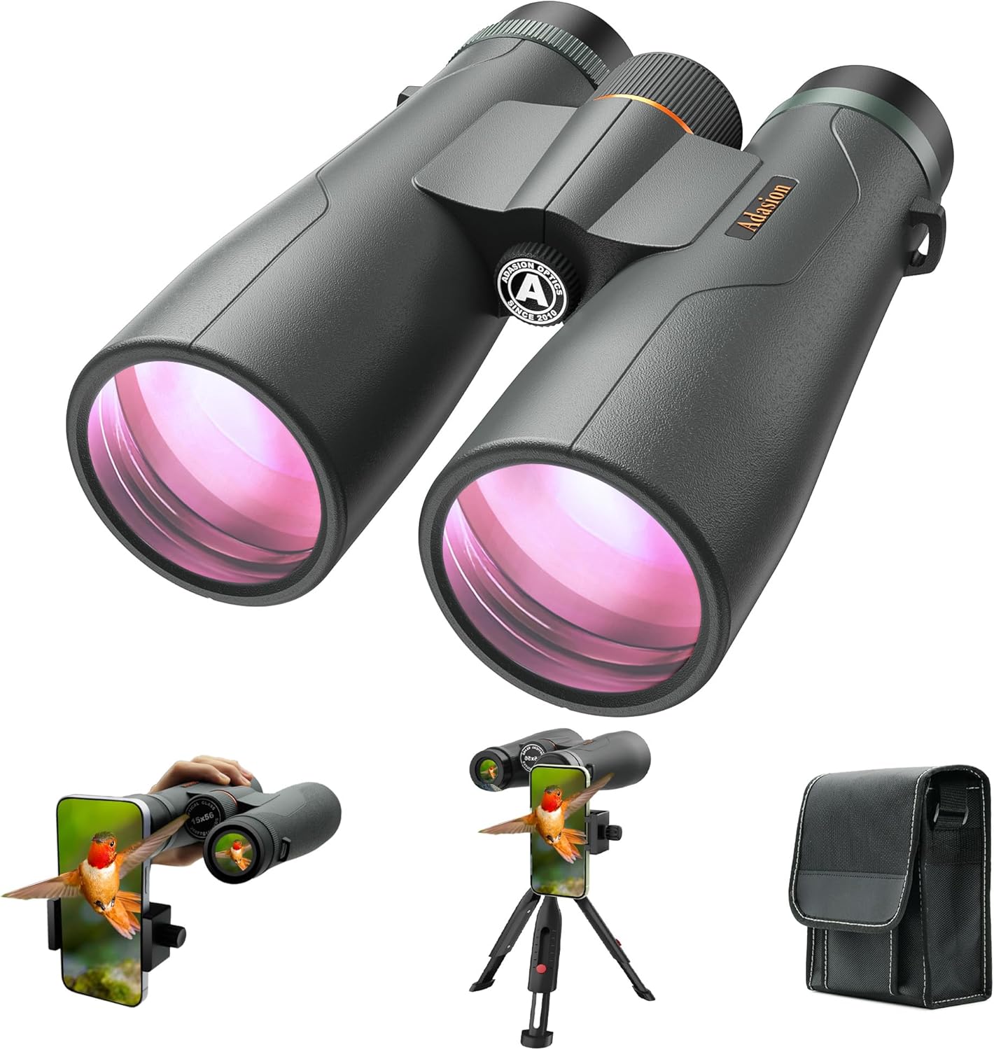 Adasion 15x56 UHD Binoculars for Adults - High Powered Viewing