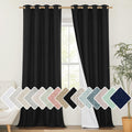 Vintage Open Linen Weave Flax Thermal Curtains 108 in - 100% Blackout