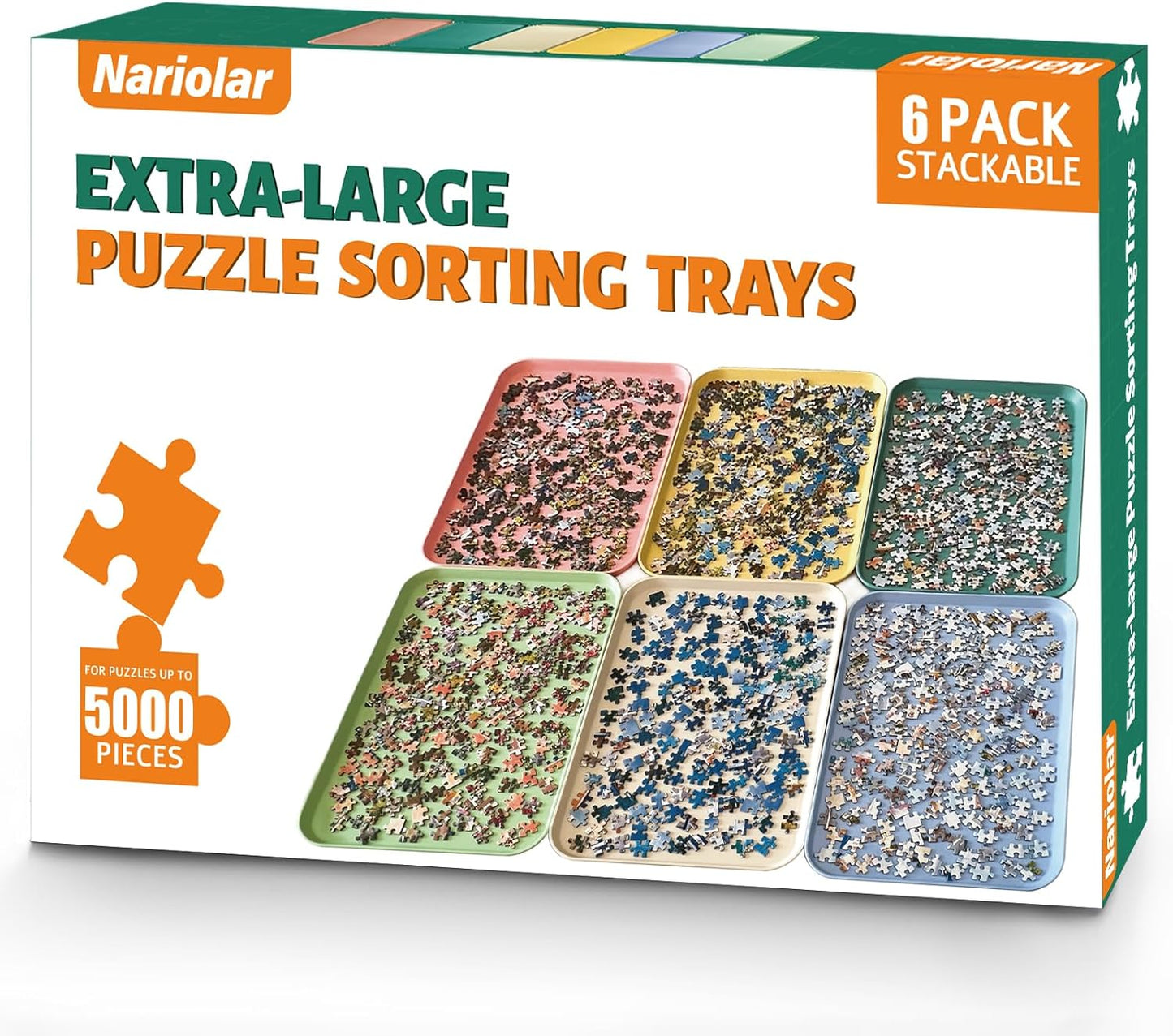 16.9in x 12in Extra-Large Puzzle Sorting Trays for 5000 Pieces