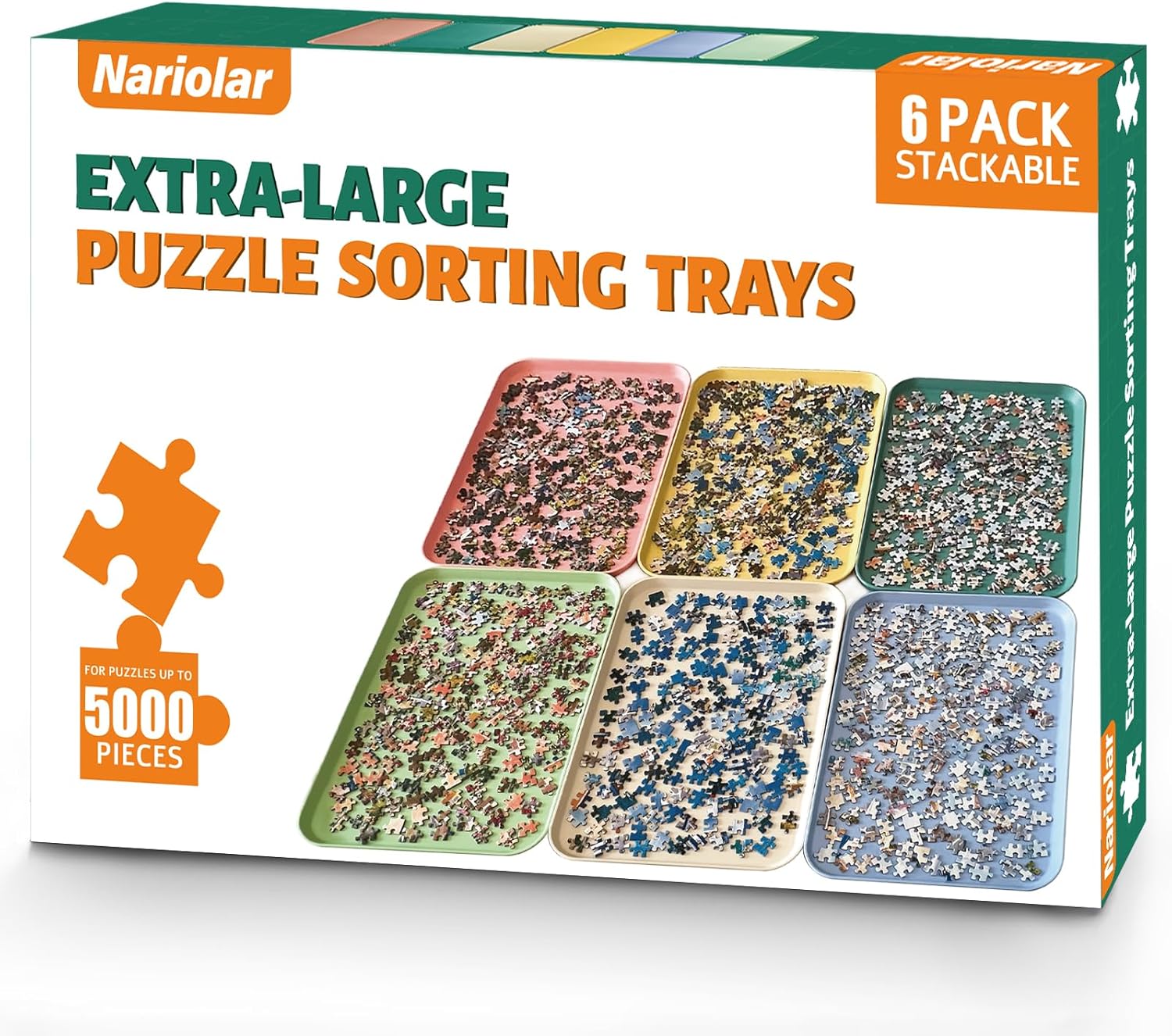 16.9in x 12in Extra-Large Puzzle Sorting Trays for 5000 Pieces