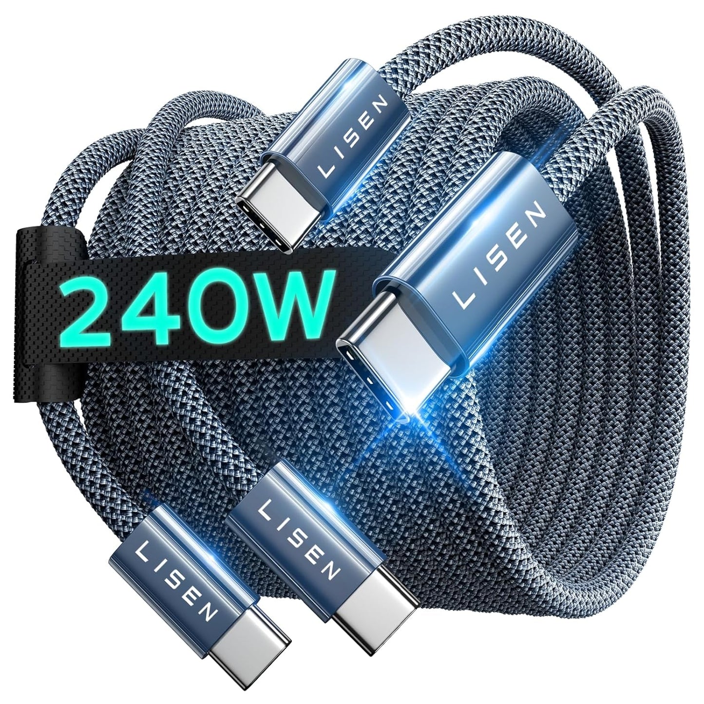 High-Speed LISEN USB C Cable Duo Pack