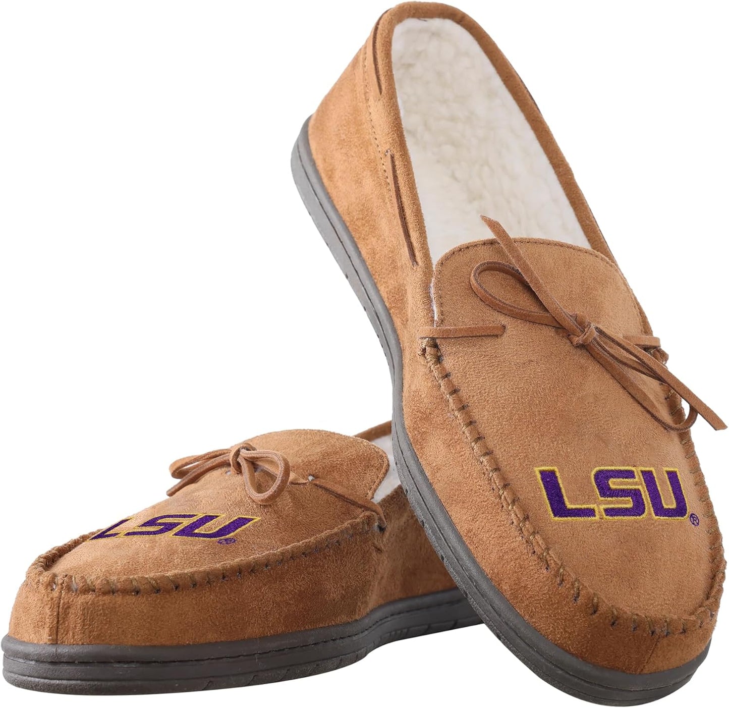 FOCO NCAA College Team Logo Moccasin Slippers for Comfort