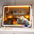 Hasipu Vanity Mirror with Lights 40in x 29in - LED Makeup Mirror