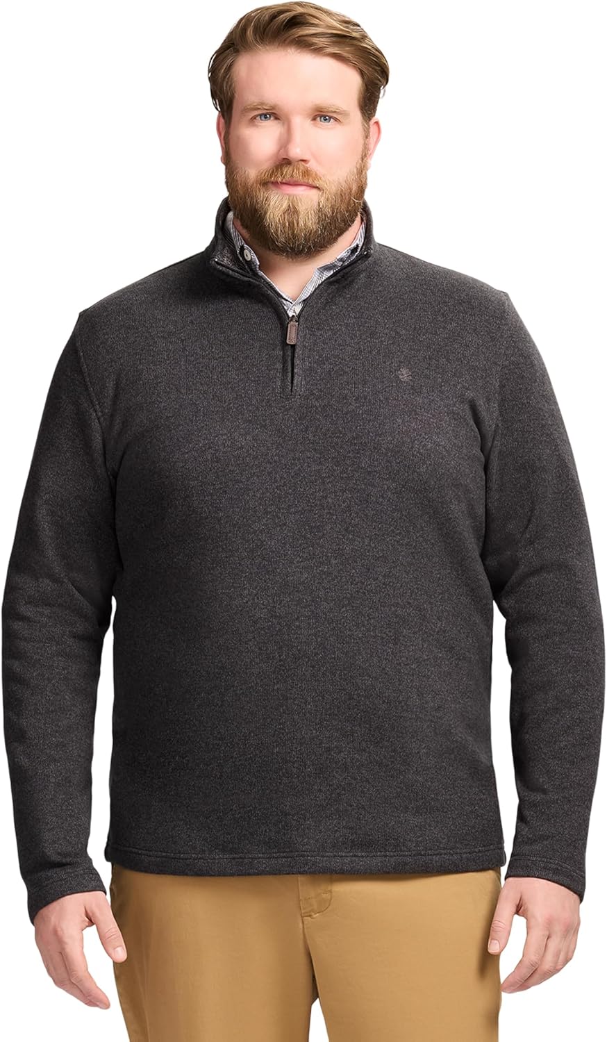 Izod Mens Big and Tall Thermosoft Quarter Zip Sweater Fleece