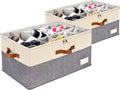 2 Pack Shoe Organizer for Closet - Foldable Clear-Cover Shoe Boxes