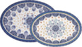 Bico Blue Talavera 16 plus 14 in Oval Platters Set - Colorful Serving