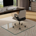 Glass Office Chair Mat Tempered Glass Floor Mat 29in x 47in - Smooth