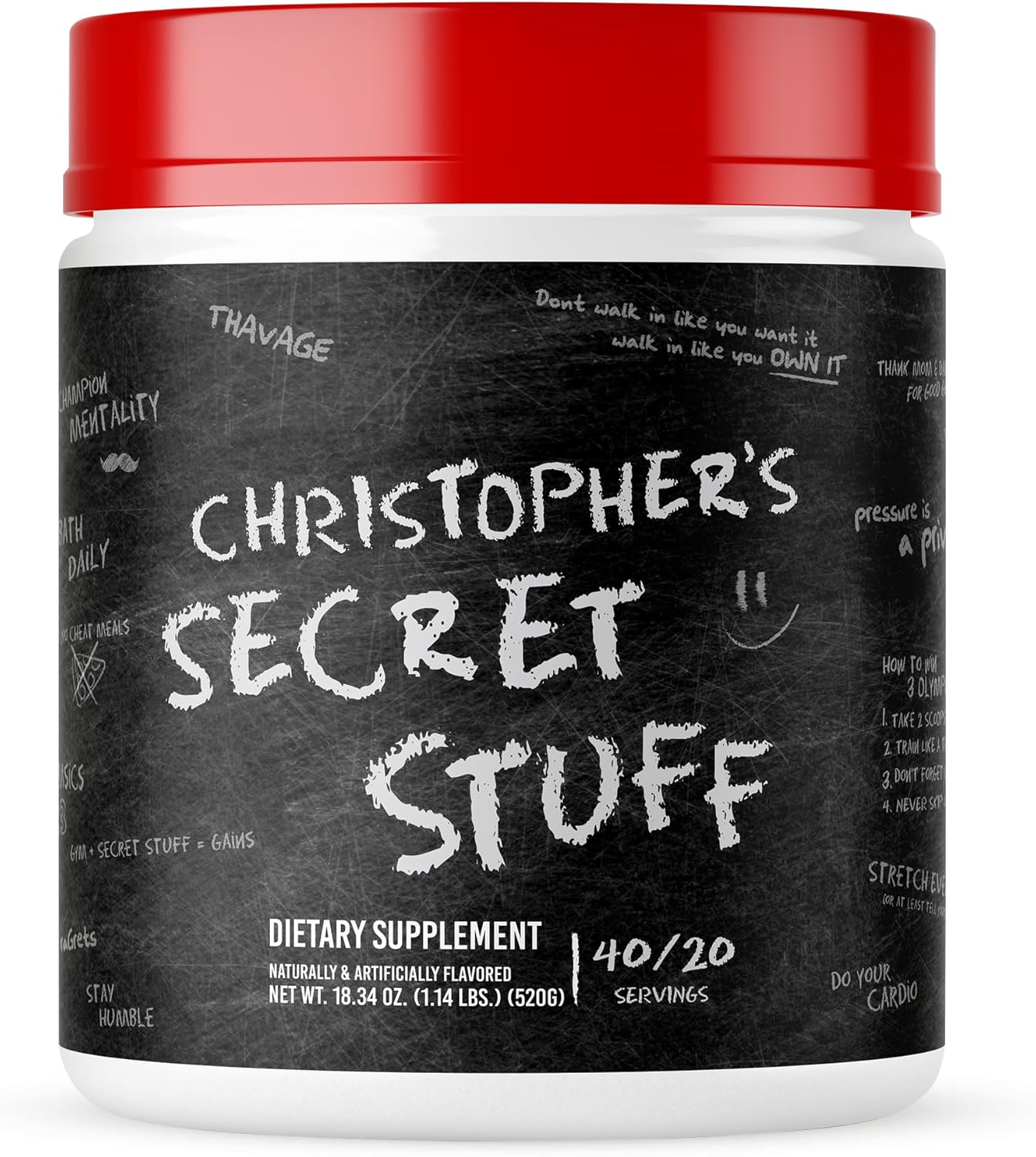 RAW Christopher's Secret Stuff Pre Workout Powder for Energy