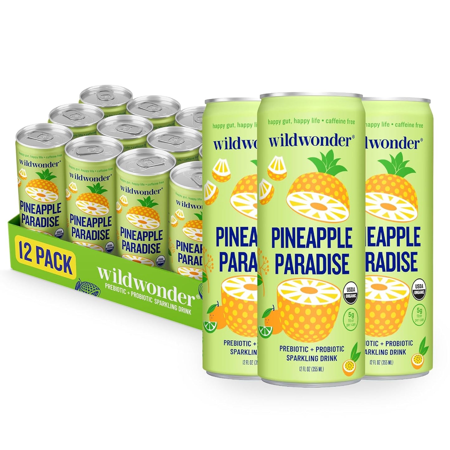 Wildwonder Sparkling Probiotic Drink for Gut Health & Immunity