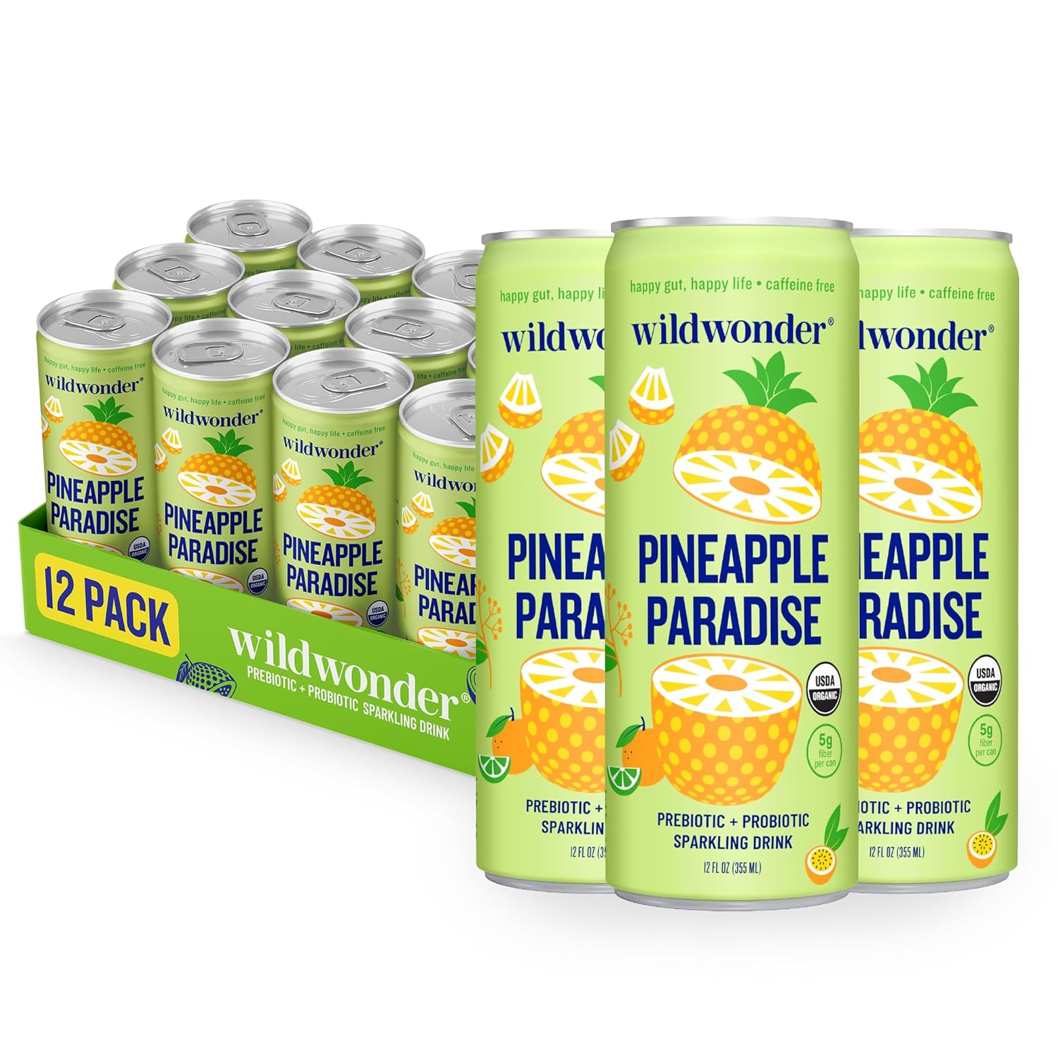 Wildwonder Sparkling Probiotic Drink for Gut Health & Immunity