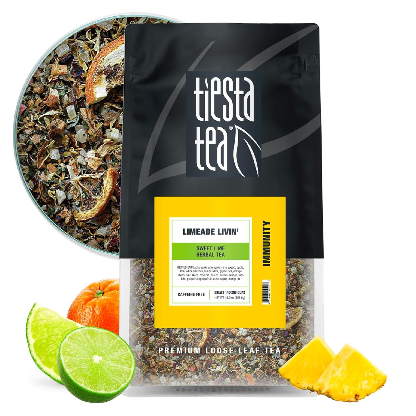 Tiesta Tea Sweet Lime Herbal Tea - Refreshing Loose Leaf Blend
