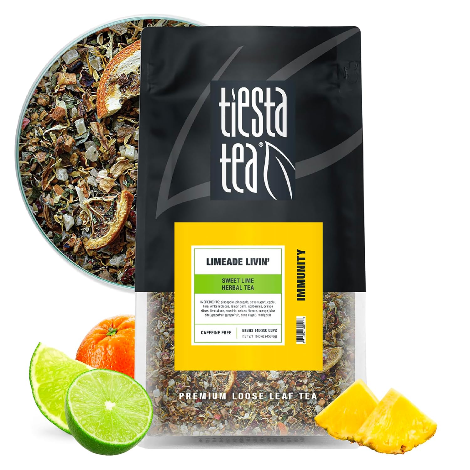 Tiesta Tea Sweet Lime Herbal Tea - Refreshing Loose Leaf Blend